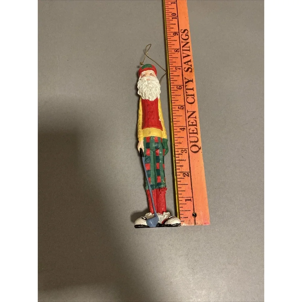 1994‎ Jeanne Golfing Santa Hanging Christmas Ornament 7